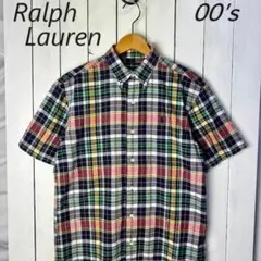 00s Ralph Lauren コットン チェックBDシャツ 170 M程度