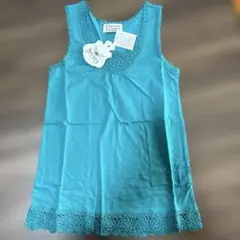 新品タグ付　レースタンクトップ　ブルーグリーン