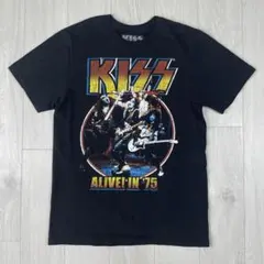 KISS ALIVE 75 ハードロック バンドTシャツ　バンT　S　ブラック