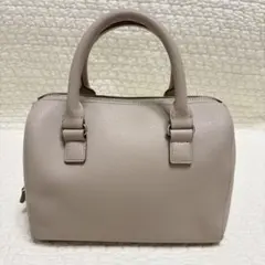万能上品カラー！ UNIQLO ユニクロ レザータッチ ミニボストン グレージュのサムネイル