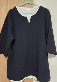 【Tシャツ】ikka 紺 Lサイズ