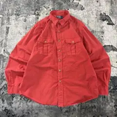ラルフローレン 超スペシャル 厚手シャツ 刺繍ロゴ 希少カラー ユニセックス