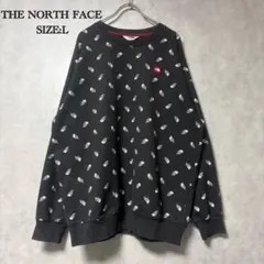 THE NORTH FACE 総柄 スウェット ブラック トレーナー フェードのサムネイル