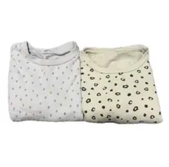 ドット柄長袖トレーナー2点セット