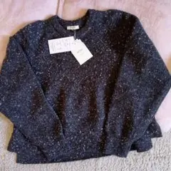 【新品未使用】 mysacloset しまむら 田中里奈 求心柄ニット 濃灰 M