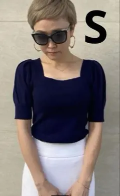 JENNE ジェンヌ スクエアネック パフスリーブニットのサムネイル