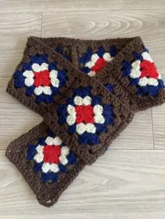 ハンドメイド　ミニマフラー　かぎ針編み