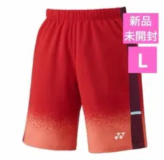 【新品未使用】 YONEX 日本代表モデルハーフパンツ コーラル Lサイズ