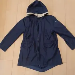 uu フード付きネイビーコート 130サイズ