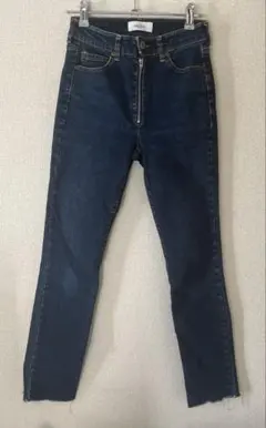 【未使用】Mila Owen DENIM フロントジップ　スキニーデニム　ブルーのサムネイル