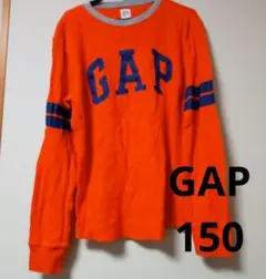 GAP キッズ 長袖カットソーワッフル素材 オレンジ12 150