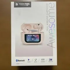 液晶タッチパネル付き ＴＷＳイヤホン Awesome 3 【Pink】・未開封