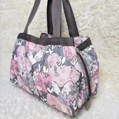 極美品 LeSportsac ミニボストンバッグ トートバッグ ハート ピンクのサムネイル