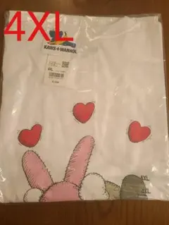 新品　ユニクロ カウズ UT ホワイトうさぎ 4XLユニクロ　最終出品　タグ付きのサムネイル