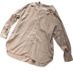 MOUSSY マウジー DRAPE LOOSE シャツ F ベージュ オーバーのサムネイル