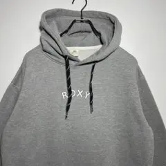ROXY ロキシー　パーカー　サイズL フーディー　デカロゴ　ロング丈　古着