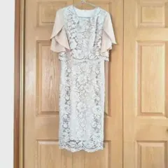 花柄レース パーティードレス ワンピース　Mサイズ CUI YING