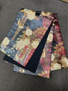 Y65-1 袋帯 華やかな花文様 金糸のサムネイル