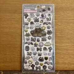 正規品 黒色ドロップ ジュエルプチドロップ ストーン付き 猫 星 リボン