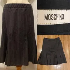MOSCHINO モスキーノ ボックスプリーツ スカート ストライプのサムネイル