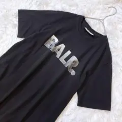 BALR. ボーラー⭕️美品　プリントラメロゴ 半袖 Tシャツ　黒　M 希少　綿