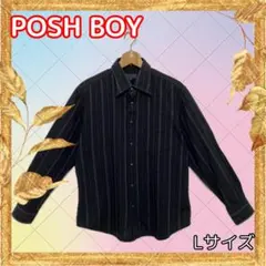 【古着】POSH BOY ストライプ柄 長袖シャツ