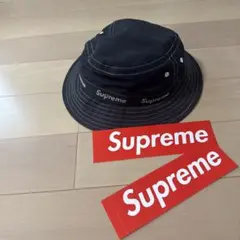 Supreme ブラック バケットハット