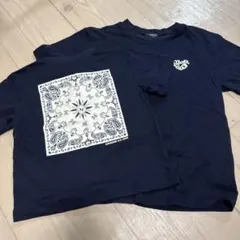 COMME CA ISM ネイビー Tシャツ バンダナ柄 兄弟セット売り