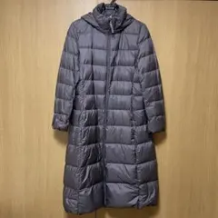 【クリーニング済】UNIQLO ウルトラライトダウン フード付 グレー L