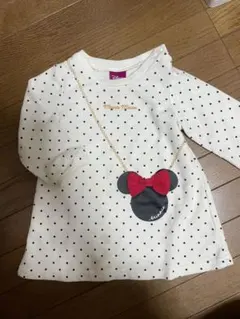 ミニー ドット柄 長袖 ロンT 80cm