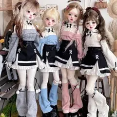 1/4 ドール服セット SDM MDD まとめ売り MDD 1/4BJDドール服 5点セット ニット スクール風MSD SDMピンク - メルカリ