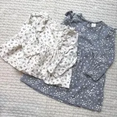小花柄　カットソー　ワンピース　セット