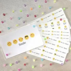 【ニコちゃん】お名前シール*カット済み*ノンアイロン*アイロン不要*名入れ