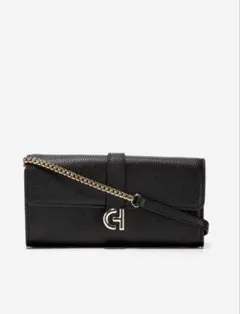 COLE HAAN コールハーンレザー 長財布 ブラック Cロゴ付き