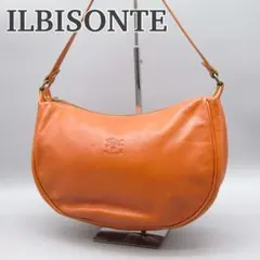 イルビゾンテ ショルダーバッグ レザー キャメル ハーフムーン 斜め掛け ロゴ