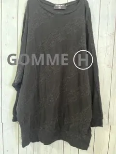 gomme ゴムオム 変形ボーダーカットソー ドルマンスリーブ 男女兼用 日本製
