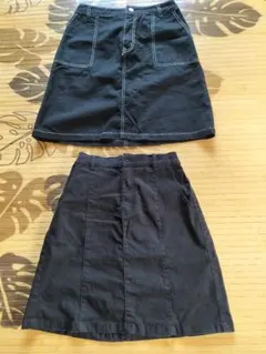 スカート、デニム膝上くスカート