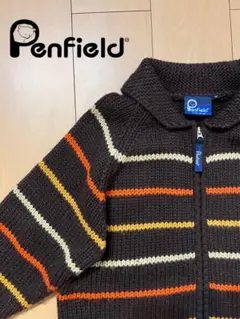 古着　ペンフィールド　Pen Field  ニットセーター　ボーダー　ブラウンMのサムネイル