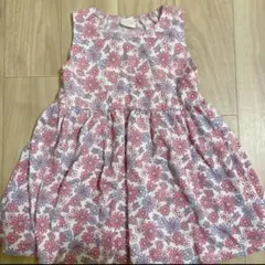 花柄　チュニックワンピース　ピンクのサムネイル