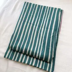 値下げ！新品　お家で洗えるポリエステル単ストライプ小紋着物　レディース