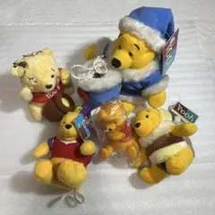 未使用　くまのプーさん　ぬいぐるみマスコット　ディズニー　レトロ　キーホルダー