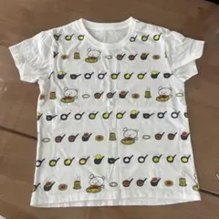 キッズ Tシャツ ホワイト クマ フライパン柄のサムネイル
