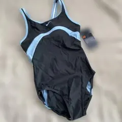 Nike スポーツ用水着 ブラック/ライトブルー