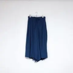 シューラルー／クロップド丈ワイドパンツ／ネイビー／M