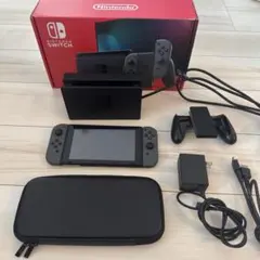 Nintendo Switch グレー 本体 + 付属品、ケース付き
