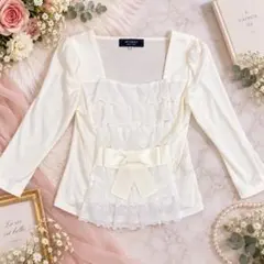 未使用タグ付き✨洗える エムズグレイシー フリルリボントップス 長袖カットソー 2026年最新】M'S GRACY レディース 長袖 シャツ・ブラウスの人気