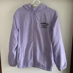 160 ムラサキ 紫 ジャンパー ジャケット 裏地フリース