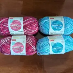 カラフル毛糸 2色　4個セット　DAISO