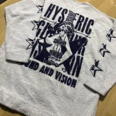 ヒステリックグラマー ギターガール ロゴ ジェラピケ風 ロングカーディガン