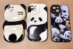 美品 iPhone15 パンダスマホケース 3個まとめ売り パンダケース